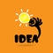 Creative bulb light idea,flat design.Concept of ideas inspiration, innovation, invention, effective thinking, knowledge and