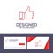 Creative Business Card and Logo template Appreciate, Remarks, Good, Like Vector Illustration