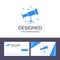 Creative Business Card and Logo template Astronaut, Space, Telescope Vector Illustration