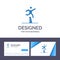 Creative Business Card and Logo template Athlete, Jumping, Runner, Running, Steeplechase Vector Illustration