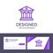 Creative Business Card and Logo template Bank, Building, Money, Service Vector Illustration