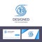 Creative Business Card and Logo template Bitcoins, Bitcoin, Block chain, Crypto currency, Decentralized Vector Illustration