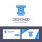 Creative Business Card and Logo template Box, Chamber, Cryogenic, Cryonics, Cryotherapy Vector Illustration