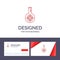 Creative Business Card and Logo template Chemical, Flask, Reaction, Lab, Target Vector Illustration