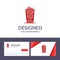 Creative Business Card and Logo template Coffee, Mug, Starbucks, Black Coffee Vector Illustration