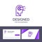 Creative Business Card and Logo template Cognitive, Process, Mind, Head Vector Illustration