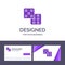 Creative Business Card and Logo template Dice, Gaming, Probability Vector Illustration