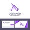 Creative Business Card and Logo template Dope, Injection, Medical, Drug Vector Illustration