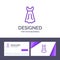 Creative Business Card and Logo template Dress, Girl, Wedding Vector Illustration