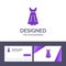 Creative Business Card and Logo template Dress, Girl, Wedding Vector Illustration