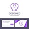 Creative Business Card and Logo template Empathy, Feelings, Mind, Head Vector Illustration