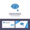 Creative Business Card and Logo template Eye, Droop, Eye, Sad Vector Illustration