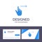 Creative Business Card and Logo template Finger, Gestures, Right, Slide, Swipe Vector Illustration