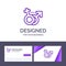 Creative Business Card and Logo template Gender, Male, Female, Symbol Vector Illustration