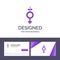 Creative Business Card and Logo template Gender, Symbol, Ribbon Vector Illustration