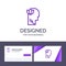 Creative Business Card and Logo template Mental, Relaxation, Mind, Head Vector Illustration