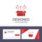 Creative Business Card and Logo template Release, Box, Launch, Open Box, Product Vector Illustration