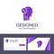 Creative Business Card and Logo template Sag, Brian, Head, Mind Vector Illustration