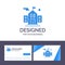 Creative Business Card and Logo template School, Flag, Education Vector Illustration