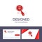 Creative Business Card and Logo template Search, Employee, Hr, Hunting, Personal, Resources, Resume Vector Illustration