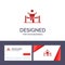 Creative Business Card and Logo template Winner, Business, Finish, Leader, Leadership, Man, Race Vector Illustration