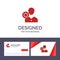 Creative Business Card and Logo template Work, Efficiency, Gear, Human, Personal, Profile, User Vector Illustration