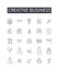 Creative business line icons collection. Innovative idea, Original concept, Artistic vision, Inspired approach