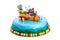 Creative cake animals, birthday of children.