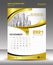 Creative Calendar 2021 template gold background concept, November month, Desk Calendar vector design