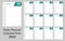 Creative Calendar Note Daily Planner 2024 vector design template. Desk calendar, writable calendar