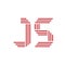 Creative capital letter JS strips logo