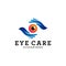 Creative Care Eye Concept Logo Design Template, Eye Care logo design Vector, Icon Symbol