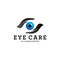 Creative Care Eye Concept Logo Design Template, Eye Care logo design Vector, Icon Symbol