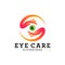 Creative Care Eye Concept Logo Design Template, Eye Care logo design Vector, Icon Symbol