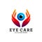 Creative Care Eye Concept Logo Design Template, Eye Care logo design Vector, Icon Symbol