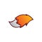 Creative cartoon fox tail logo design