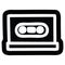 A creative cassette tape icon