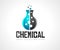 Creative Chemical Lab Colorful Logo design for brand identity, c