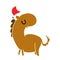 A creative christmas cartoon of kawaii horse