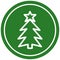 A creative christmas tree circular icon