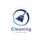 Creative Cleaning Concept Logo Design Template.