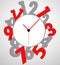 Creative clock face design.