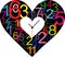 Creative clock heart design.