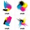 Creative cmyk symbols