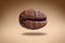 Creative coffee bean in brown background