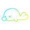 A creative cold gradient line drawing cartoon baby seal