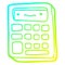 A creative cold gradient line drawing cartoon calculator