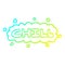 A creative cold gradient line drawing cartoon chill sign