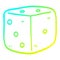 A creative cold gradient line drawing cartoon classic dice