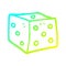 A creative cold gradient line drawing cartoon classic dice